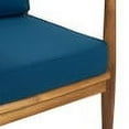 thumbnail image 6 of GDF Studio Emmry Outdoor Acacia Wood 4 Seater Chat Set with Cushions, Teak and Dark Teal, 6 of 13