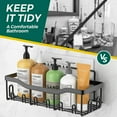 thumbnail image 4 of UU&T Shower Caddy, 5 Pack Shampoo Shelf, Stainless Steel Adhesive Bathroom Shower Shelves for Inside Shower, Waterproof, No Drilling, 4 of 9