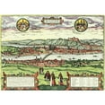 thumbnail image 2 of Hogenberg, Braun 14x11 Black Modern Framed Museum Art Print Titled - Passau Germany, 2 of 4