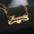 thumbnail image 6 of Summer New Rectangle Paper Clip Chain Custom Name Necklace Woman Jewelry, 6 of 9
