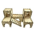 thumbnail image 2 of Escondite de madera para hámster, cabaña para dormir con escalera para trepar, accesorio de jaula, decoración de hábitat para hámsteres enanos, lemmin, 2 of 9