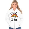 thumbnail image 4 of Cute Rainbow Proud LGBTQ Gay Auntie Womens Plus Size Graphic Zipper Hoodie Brisco Brands 5X, 4 of 5