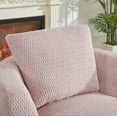 thumbnail image 2 of Aukfa Swivel Accent Chair - Modern Upholstered Faux Fur Arm Chair with Plump Back Pillow for Living Room,Office,Apartment,Pink, 2 of 4