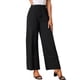 thumbnail image 1 of Pantalones de pierna ancha para mujer INSPIRE CHIC con cordón elástico en la cintura alta, estilo boho palazzo con bolsillos, talla XL, color negro, 1 of 6