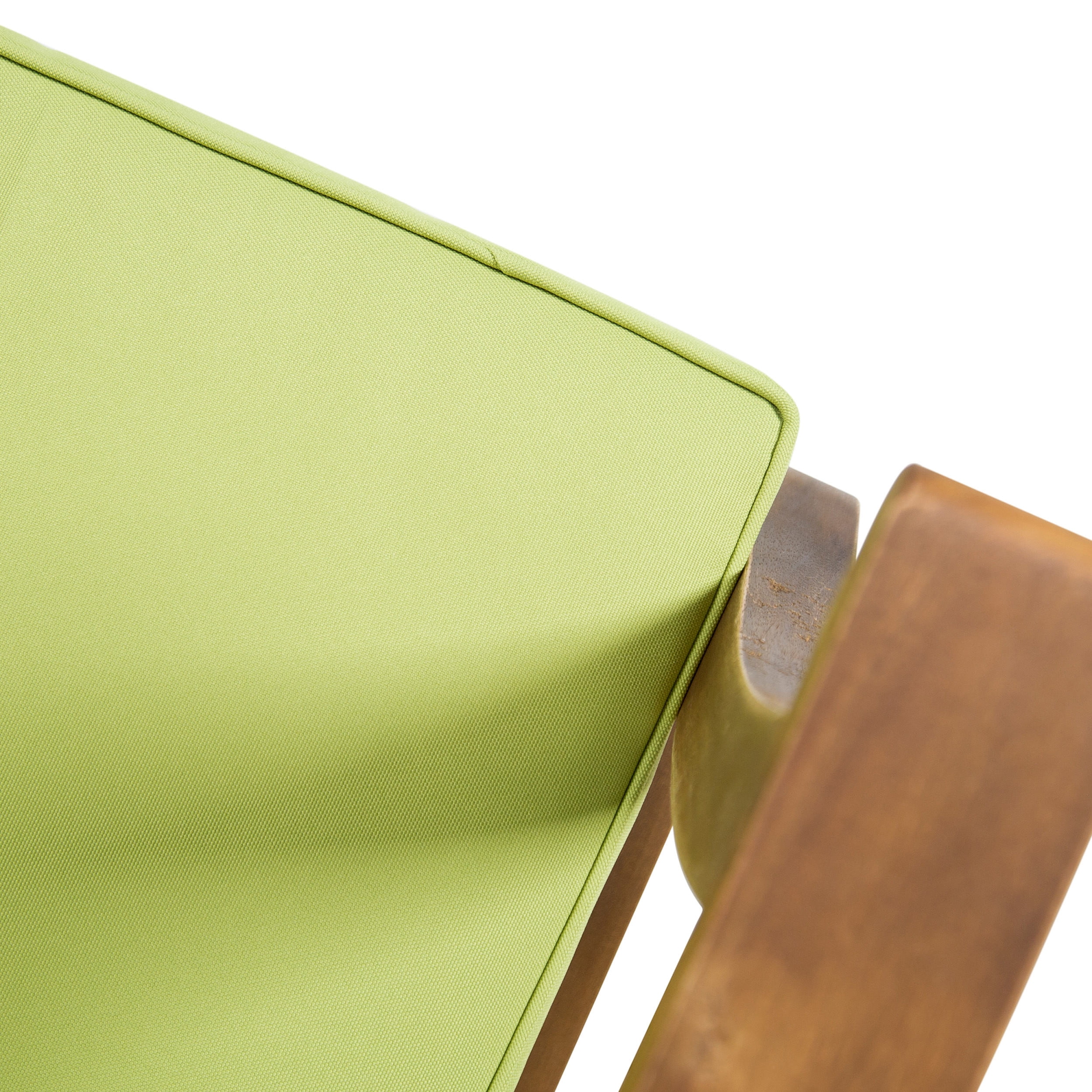Giancarlo Acacia Wood Outdoor Club Chair, Teak, Green