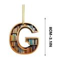 thumbnail image 3 of Nmdmisc Christmas Tree Book Ornaments Letter Shaped Bookshelf Pendant, Book Lovers Librarian Ornament for Christmas Acrylic Ornament Book Lover Gift (G), 3 of 9