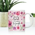 thumbnail image 2 of Koyal Wholesale Motivational Coffee Mug, Script Cursive Design, Work Hard and be Nice to People, 2 of 5
