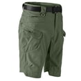 thumbnail image 6 of Cargo Shorts for Men Waterproof Tactical Work Shorts Knee Length Baggy Elastic Waist Hiking Shorts with Pockets Army Green 3XL, 6 of 7
