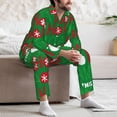 thumbnail image 7 of Fuzoiu Cute Santa Print Men's Long-Sleeved Pajama,Lounge Button Down Nightwear,Mens Notch Collar Pajama Set -Medium, 7 of 7
