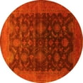 thumbnail image 1 of Ahgly Company Indoor Round Oriental Yellow Industrial Area Rugs, 5' Round, 1 of 4