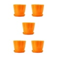 thumbnail image 3 of Toystoory Florero elegante de ABS - Evita fugas de agua Clásico No es fácil de romper Para decoración Equipado con placa Oficina Naranja XS 1 Type2 NO2, 3 of 6