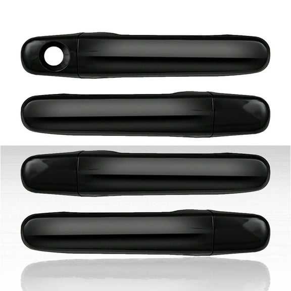 Set of 4 Door Handle Covers for 07-09 Saturn Outlook - Gloss Black w/o Smart Key