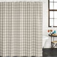 thumbnail image 4 of Small Stall Shower Curtain 36x72 Inch Narrow Half Size Buffalo Plaid Bath Curtains Bathroom Decor, Farmhouse Grey Checkered Vintage Grid Waterproof Fabric Shower Curtain Set with Hooks 36 Inch, 4 of 7