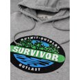 thumbnail image 2 of Tee Luv Men's Faded Survivor Outwit Outplay Outlast TV Show Logo Hoodie (L), 2 of 4