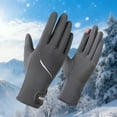 thumbnail image 2 of Gloves for Men, Reflective Zipper Cold Weather Gloves for Cycling and Outdoor Activities, 2 of 4