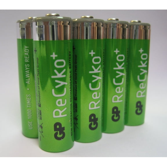 GP Recyko NiMH Pre-Charged Rechargable 1.2v, 2100mAh, AA Batteries 8-Pack
