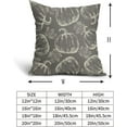 thumbnail image 5 of Fall Pillow Covers 18x18 Inch Set of 2 Burnt Orange Pumpkin Maple Leaf Pattern Print Autumn Decorative Throw Pillowcases Outdoor Rustic Farmhouse Seasonal Cushion Cases Decor for Sofa Couch Bed, 5 of 6