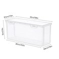 thumbnail image 3 of Bwomeauty Kitchen Storage, Airtight Bread Storage Containers Plastic Reusable Loaf Cake Clear Bread Dispenser Fresh Bread Organizer Bin, Mens Gifts, 11x4x5inch, 3 of 8