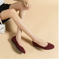 thumbnail image 3 of Women's Ballet Flat Shoes with Round Toe, Knit Slip-On Ballerina Walking Flats, Dress Shoes for Women, 3 of 11