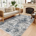 thumbnail image 3 of Grey Abstract Area Rugs for Living Room Washable Rugs Boho Moroccan Area Rug Soft Neutral Geometric Bohemian Carpet Distressed Indoor Rug for Bedroom Dining Room Office Foldable Nonslip Rug, 3 of 9