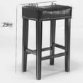 thumbnail image 4 of 29-Inch Bar Stool, Counter Height Bar Stool with Faux Leather Fabric, Multifunctional Counter Backless Stool for Dining Room, Living Room, Kitchen, Bar, Coffee Shop, Set of 2, Gray, 4 of 9