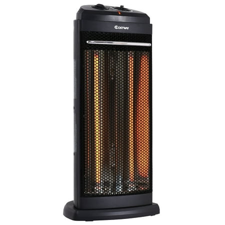 Costway Infrared Electric Quartz Heater Living Room Space Heating Radiant Fire Tower