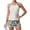 Dark Green, variant on Tropical Hawaiian Tankini Swimsuits for Women Tummy Control Bathing Suit Athletic Blouson Tank Top with Short Bottoms
