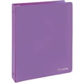 thumbnail image 2 of Carpeta de 3 anillas de 1,5 pulgadas, color morado, carpeta de 1 pulgada, cubierta transparente con 2 bolsillos interiores, suministros escolares de colores, oficina y hogar, de Enday, 2 of 5