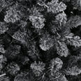 thumbnail image 5 of 6ft Black Gradient Snow Flocked Pencil Christmas Tree, Slim Artificial Holiday Decor with Sturdy Metal Stand, Flame-Retardant PVC, for Home, Party, 5 of 10