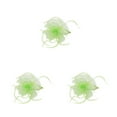 thumbnail image 4 of pitrice 1/2/3/5 Maille Fascinator Femmes Coiffure Prom Maquillage Nuptiale Scène Réglable Performance Photo Coiffe Fille Bande de Cheveux Vert Clair 3PCS, 4 of 6