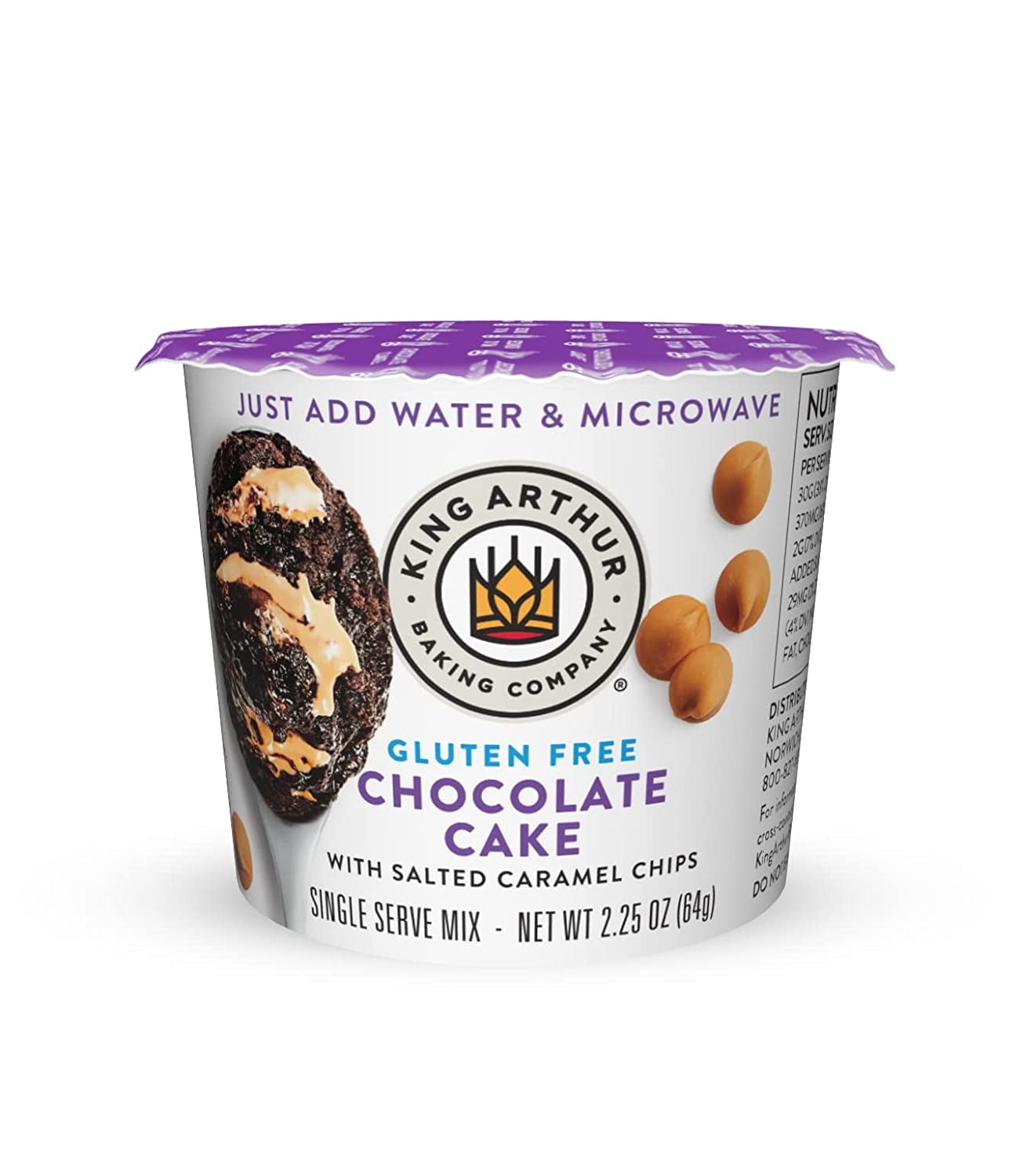 King Arthur Flour Chocolate Cake with Salted Caramel Chips Gluten Free 2.25 oz