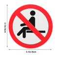thumbnail image 3 of 3pcs Warning Sign Decals Do Not Sit Here Sign Wall Decals Adhesive Safety Stickers Warning Stickers, 3 of 4