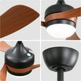 thumbnail image 5 of Sofucor 52" Ceiling Fan with Lights Remote Control, 3 Poles for Indoor Outdoor Ceiling Fan with Remote, Reversible Noiseless ETL Motor, 3 ABS Blades, 5 of 16