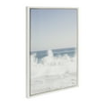thumbnail image 2 of Sylvie Waves Crashing, Palm Tree Paradise and Pale Blue Lifeguard Tower 23 in x 33 in Framed Photography Canvas Art Prints, by Kate and Laurel Set of 3, 2 of 6
