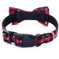 thumbnail image 3 of Collar navideño para perros y gatos, collares con pajarita, traje a cuadros navideño, collar ajustable con lazo desmontable TUNC Sencillez, 3 of 5