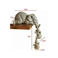 thumbnail image 2 of Bonita estatua decorativa de elefante: madre y dos bebés, figuras colgantes para mesa, colección pintada a mano, escultura de resina animal para sala de estar, 2 of 5
