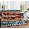thumbnail image 2 of De Leon Collections 63184 60 x 50 in. Dusk Gallops Southwestern Boho Horse Decorative Throw Quilt Blanket, Multi Color, 2 of 2