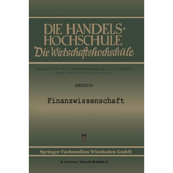 Finanzwissenschaft, (Paperback)