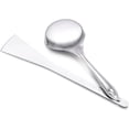 thumbnail image 2 of Yuktha Eternals Stainless Steel Dosa Making Spoon/Ladle Set, 2 Pcs (1 Turner, 1 Short Pour Ladle with Flat Base), 2 of 3