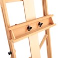 thumbnail image 3 of Creative Mark Carolina Studio Easel – Heavy-Duty H-Frame Easel for Large Canvases, Tilts Flat for Watercolors, Adjustable Height, Holds Up to 84" Canvas – Beechwood with Casters, 3 of 6