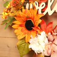thumbnail image 4 of Guirnalda de otoño artificial con cartel de bienvenida para la decoración de la pared interior de la puerta delantera Guirnalda decorativa de girasoles de 17.7 pulgadas con hoja de arce y hortensia brillar Electrónica, 4 of 5