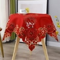 thumbnail image 3 of Christmas Embroidered Table Cloth,Hollow-Out Round TableCloth,for Restaurant Dinning Xams Party Banquet Events,33 Inch, 3 of 6