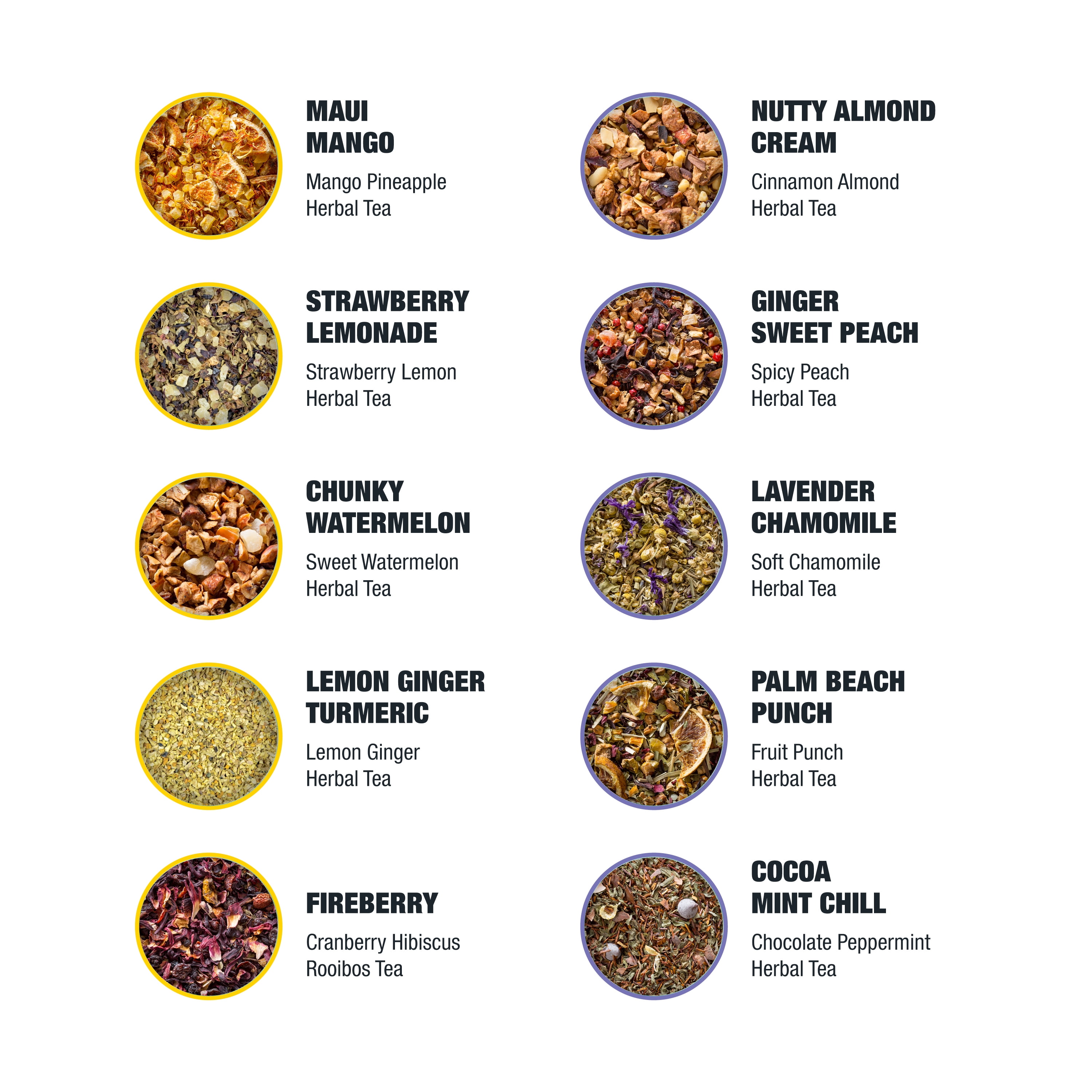 Tiesta Tea Discovery Sampler Set with Green, Herbal, Black and Chai Varieties