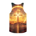 thumbnail image 6 of QSAWXQZ Men's Graphic Tank Tops Jesus Cross Printed Sleeveless T Shirts Christian Lightweight Breathable Muscle Shirts Athletic Summer Beach Casual Wear XL, 6 of 6