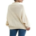 thumbnail image 4 of Pull à Col Roulé à Manches Longues Automne Hiver Femmes Pull en Tricot en Vrac Chunky, 4 of 7