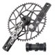 thumbnail image 5 of 130 BCD bicicleta de montaña ultraligera 170mm cigüeñal, aleación de aluminio MTB juego de manivela estrecha de una sola 5-garra soporte 54T Negro Macarena Brazo de manivela de bicicleta plegable, 5 of 8