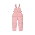 thumbnail image 4 of Jinhomg Toddler Baby Boy Girl Winter Snow Suit 2 Piece Waterproof Snowsuit Set Hooded Puffer Jacket and Snow Bib Pants Kids Ski Suits Pink 1 Years, 4 of 9