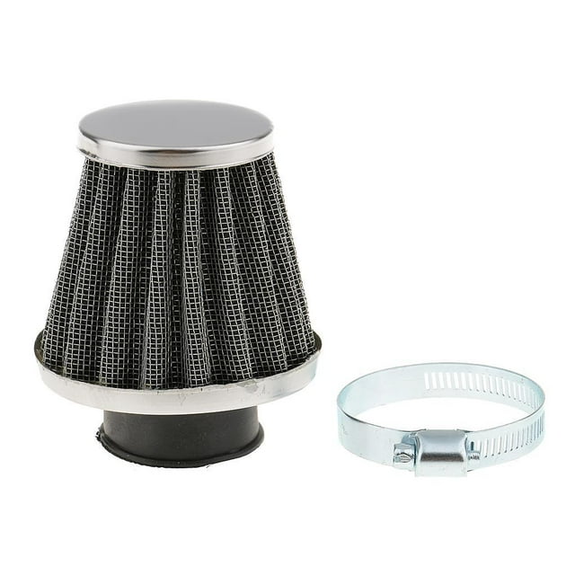Black Cone Cold Air Filter Intake Cleaner Inlet for Motorcycles 35mm