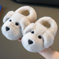 thumbnail image 3 of Cdudpw Big Kids Slippers for Boys Girls Winter Warm Cute Dog House Shoes Fuzzy Fun Cartoon Indoor Bedroom Footwear(W237-White), 3 of 3