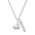 thumbnail image 1 of Delight Jewelry Silvertone White Ice Skates Silvertone Live the Life You Have Imagined Bar Charm Necklace, 23", 1 of 4